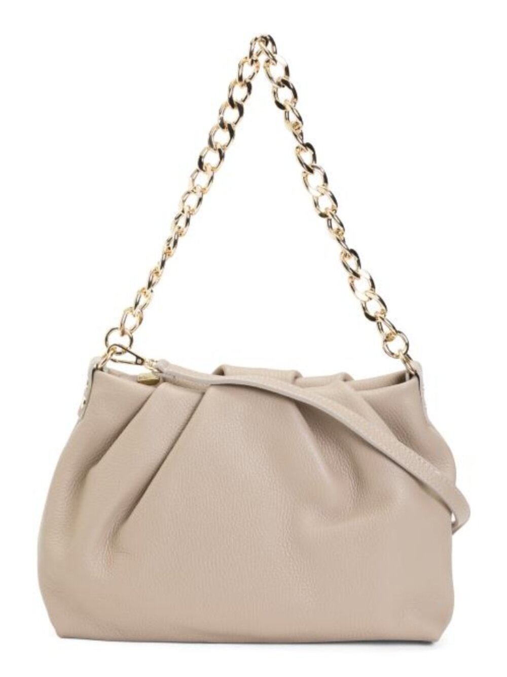 CHIARA FERRETTI Made In Italy Leather Chinch Shoulder Chain Strap Handbag